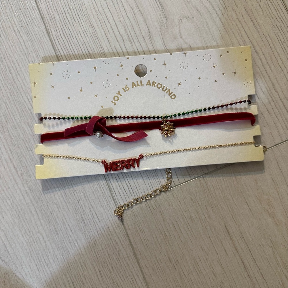 New 3 Christmas chocker necklaces